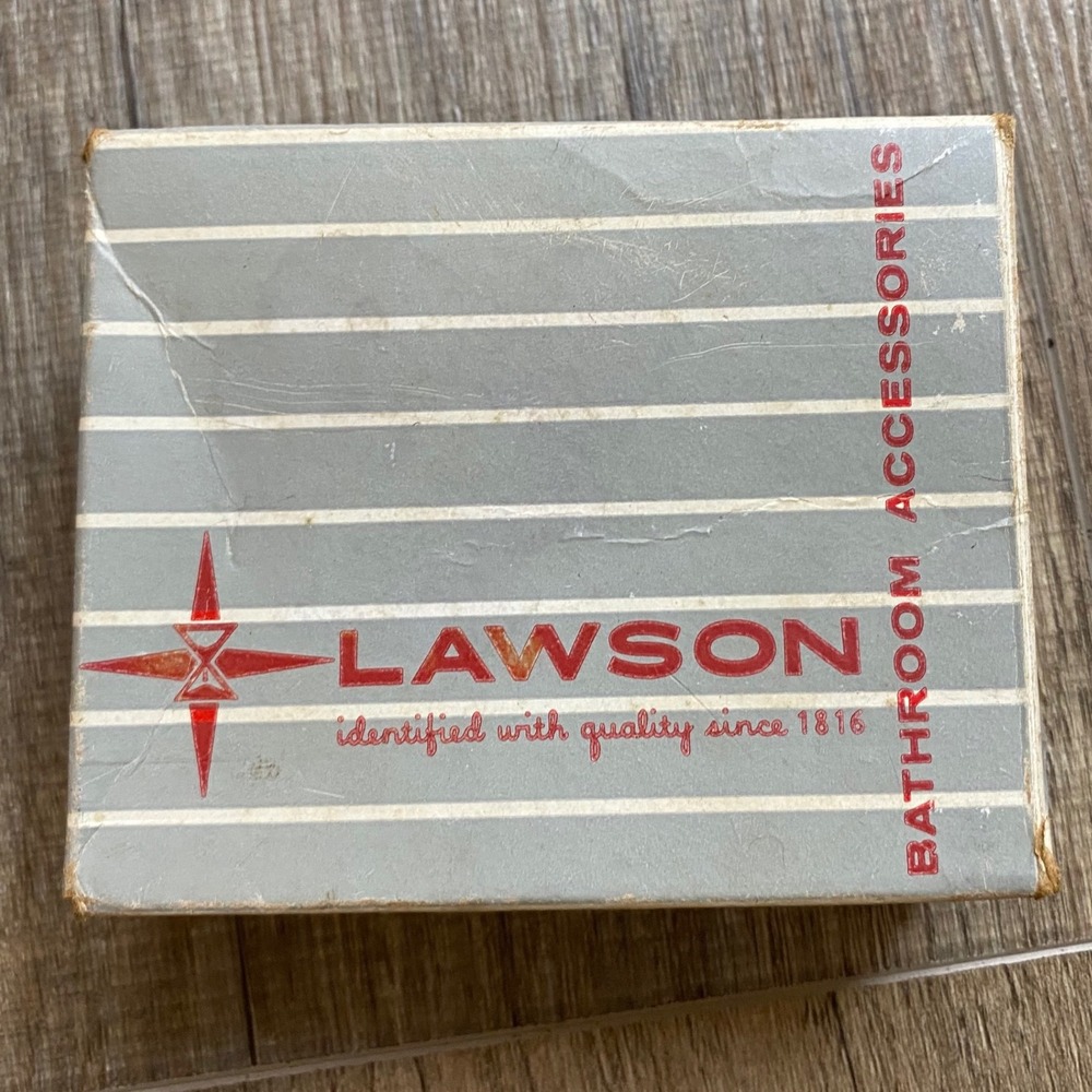 Vintage Lawson Pilgrim 305-D Chrome Soap Dish Wall Mount Drain Holes NOS USA